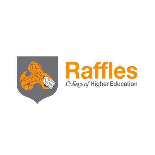 Raffles College of Higher Education 래플스 디자인 대학교 로고